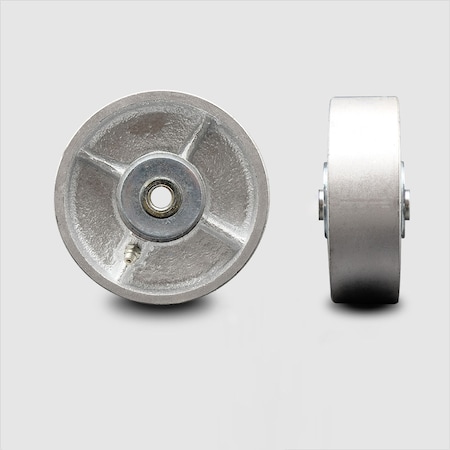 Service Caster SCC - 4" Semi Steel Cast Iron Wheel w/Roller Bearing- 3/8" Bore-600 lbs Capacity SCC-SSR415-38